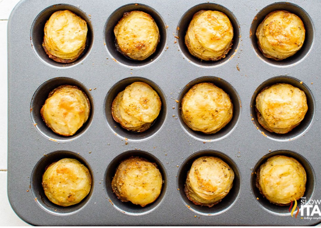 Garlic potato stacks